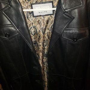 Black leather jacket L